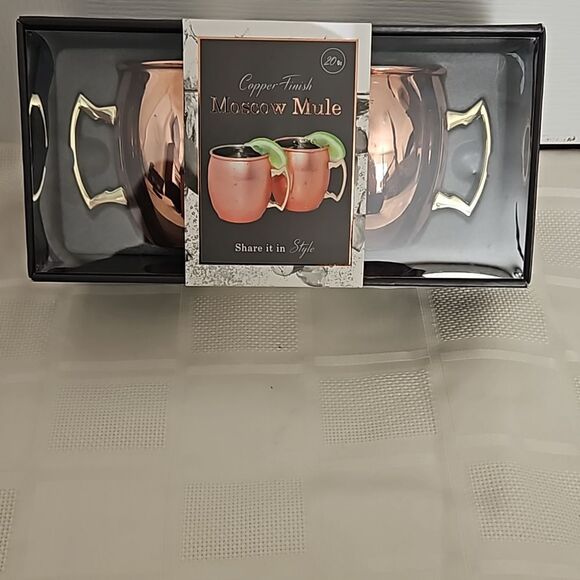 Moscow Mule Pair Of 2 Copper Finish 20oz - Picture 12 of 16